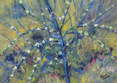 painting of apple tree early spring