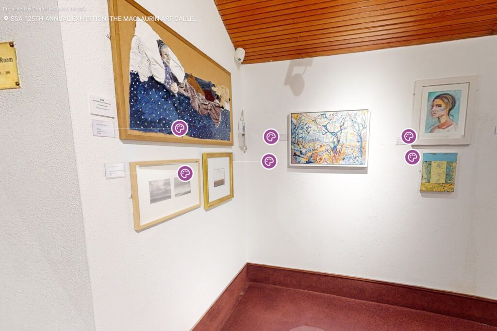 Maclaurin Art Gallery view of Dewfall art on the walls